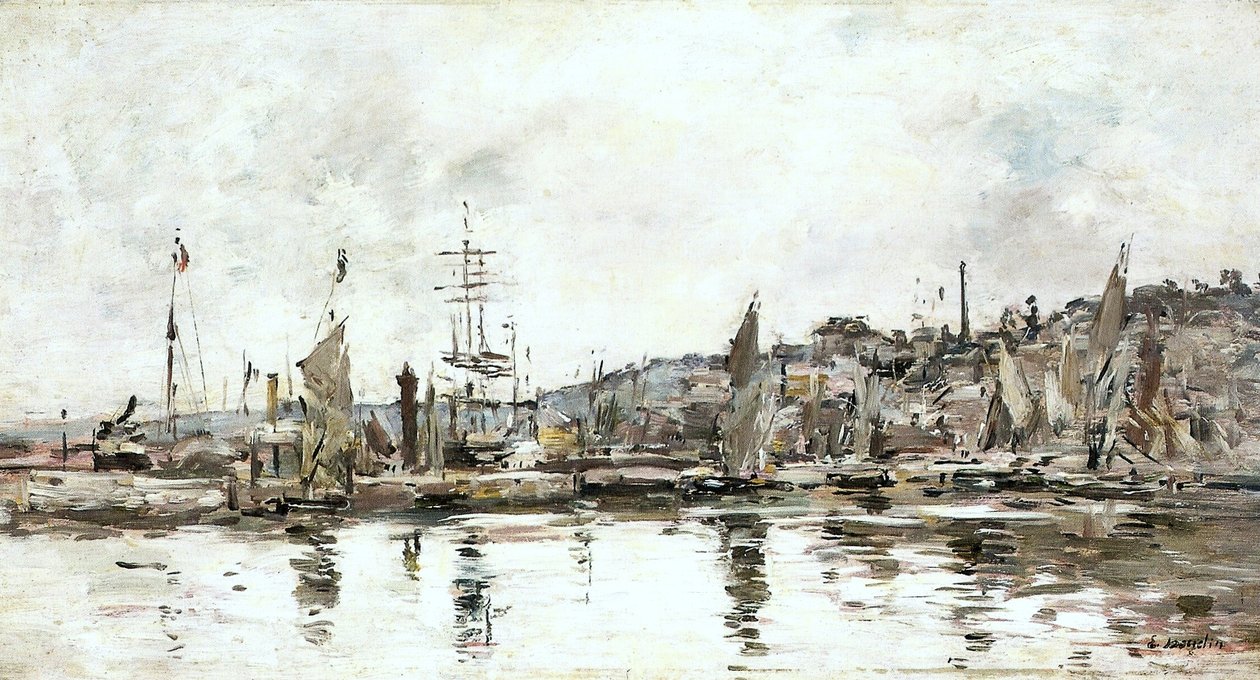 Honfleur - Havnen av Eugene Louis Boudin