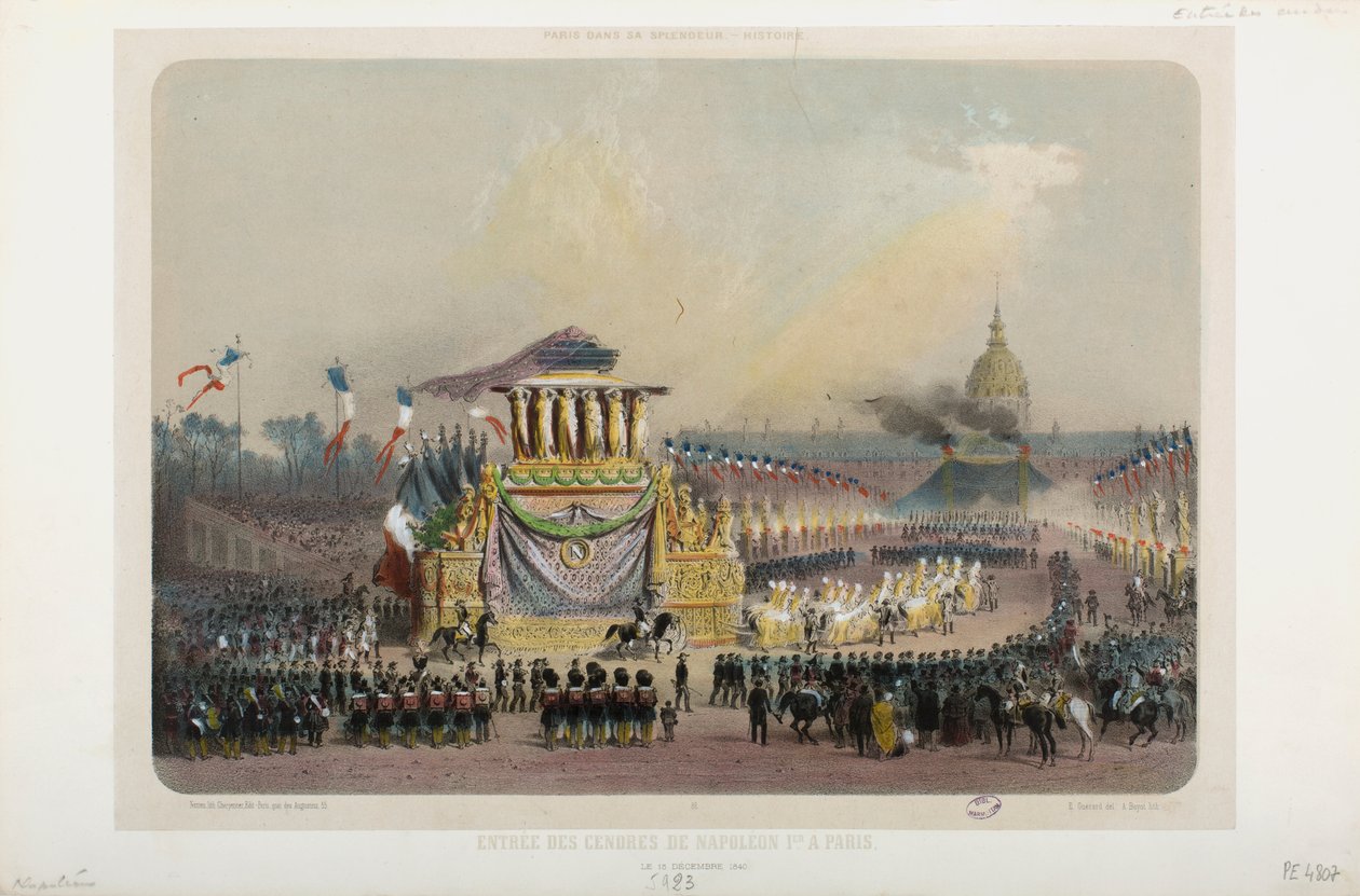 Retur av asken til Napoleon I til Paris, 15. desember 1840 av Eugene Charles Francois Guerard
