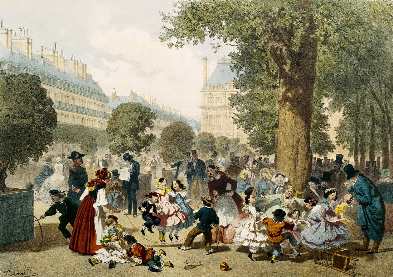 Tuileriene, 1856 av Eugene Charles Francois Guerard