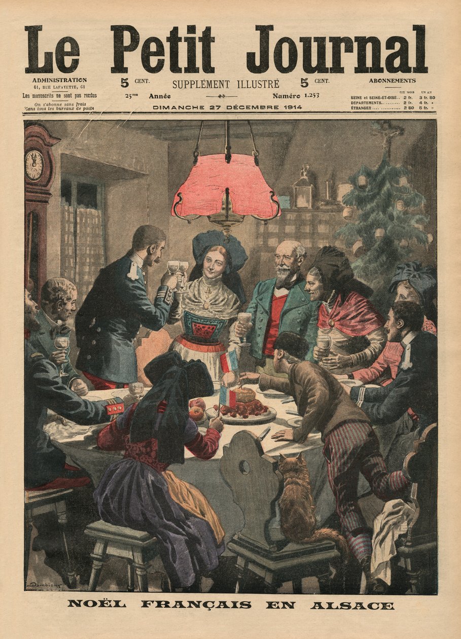 Fransk jul i Alsace, forsideillustrasjon fra 
