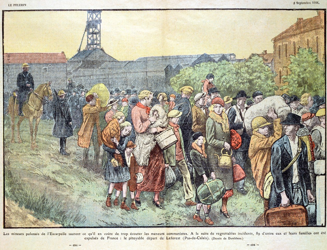 Polske gruvearbeidere fra l