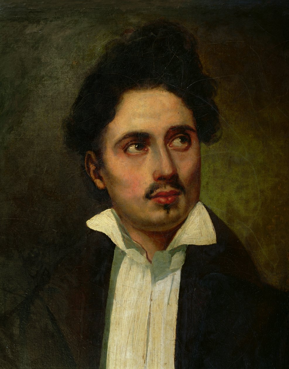 Alexandre Dumas Pere (1803-70) som en ung mann, ca. 1825-30 av Ferdinand Victor Eugene Delacroix