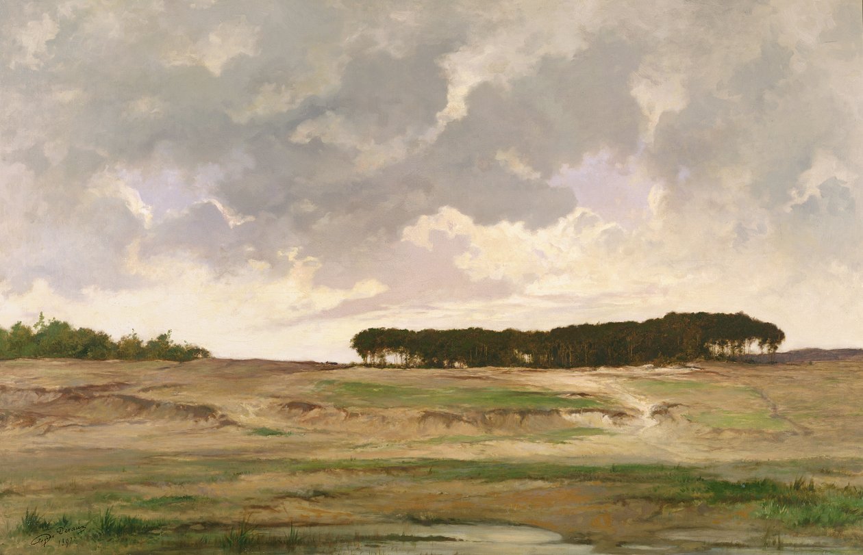Landskap, 1897 av Eugene Devaux