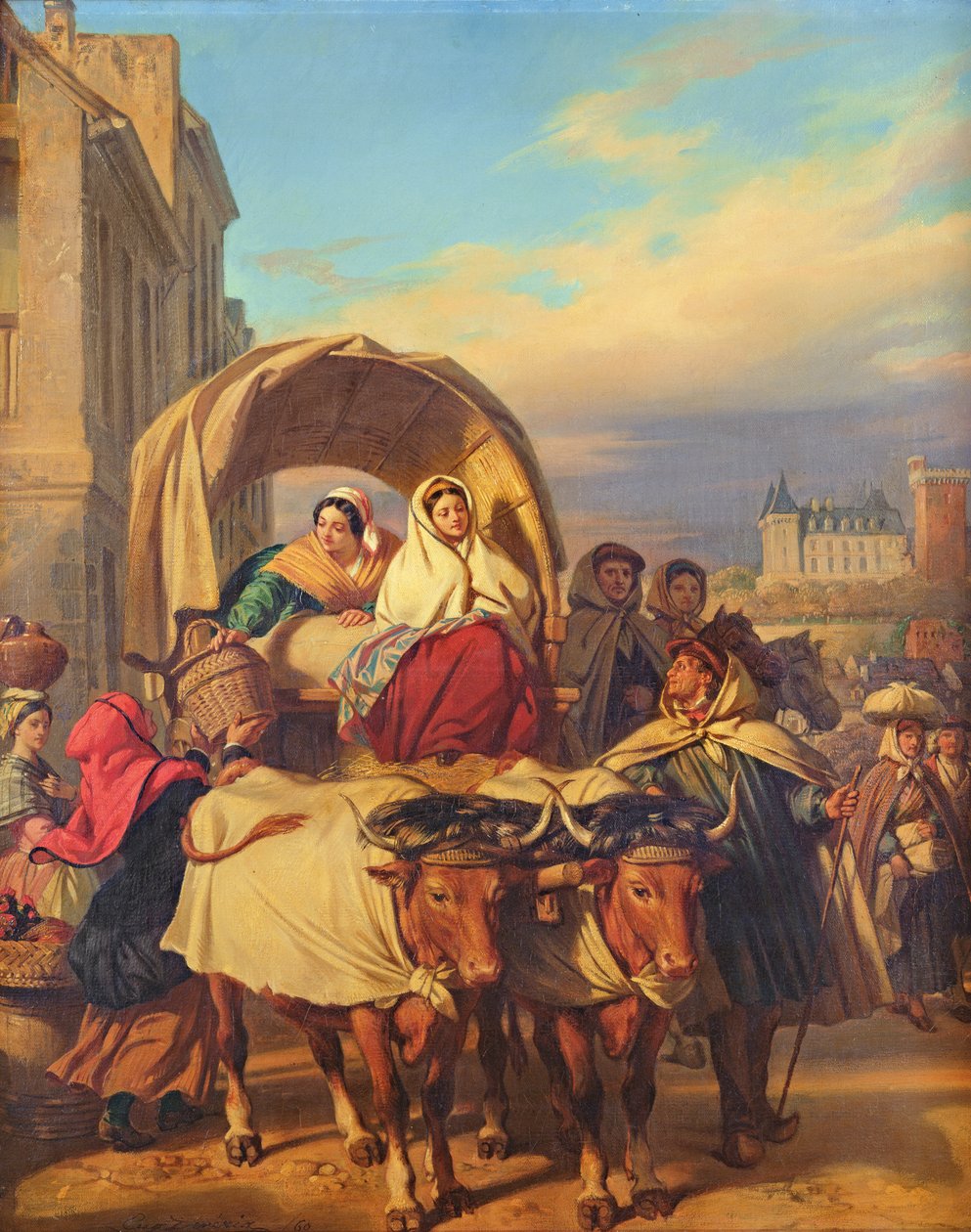 Tilbake til Pau-markedet, 1860 av Eugene Deveria