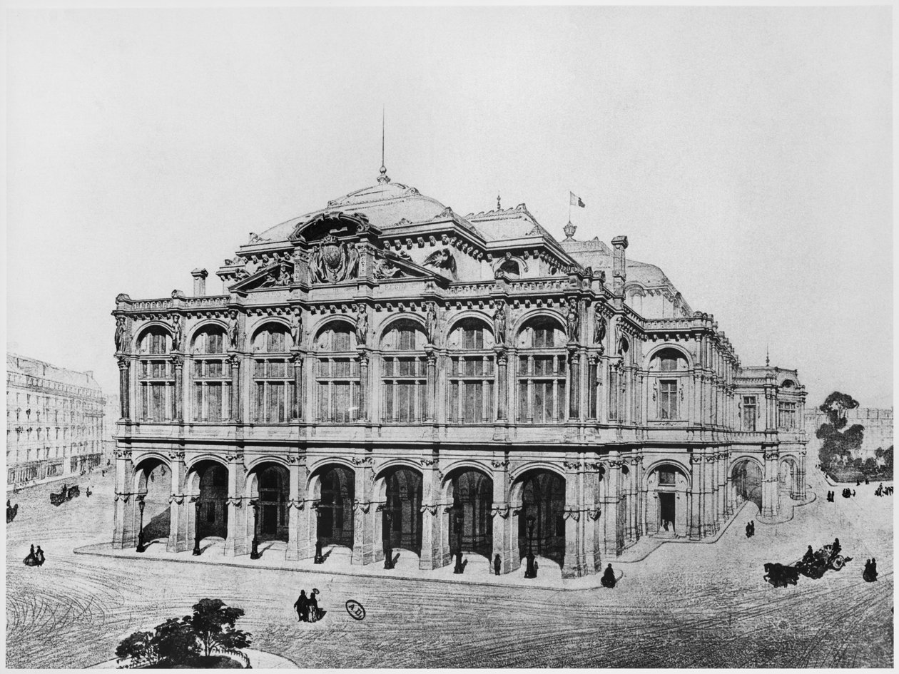 Konkurranseprosjekt for Operaen i Paris av Eugene Emmanuel Viollet le Duc
