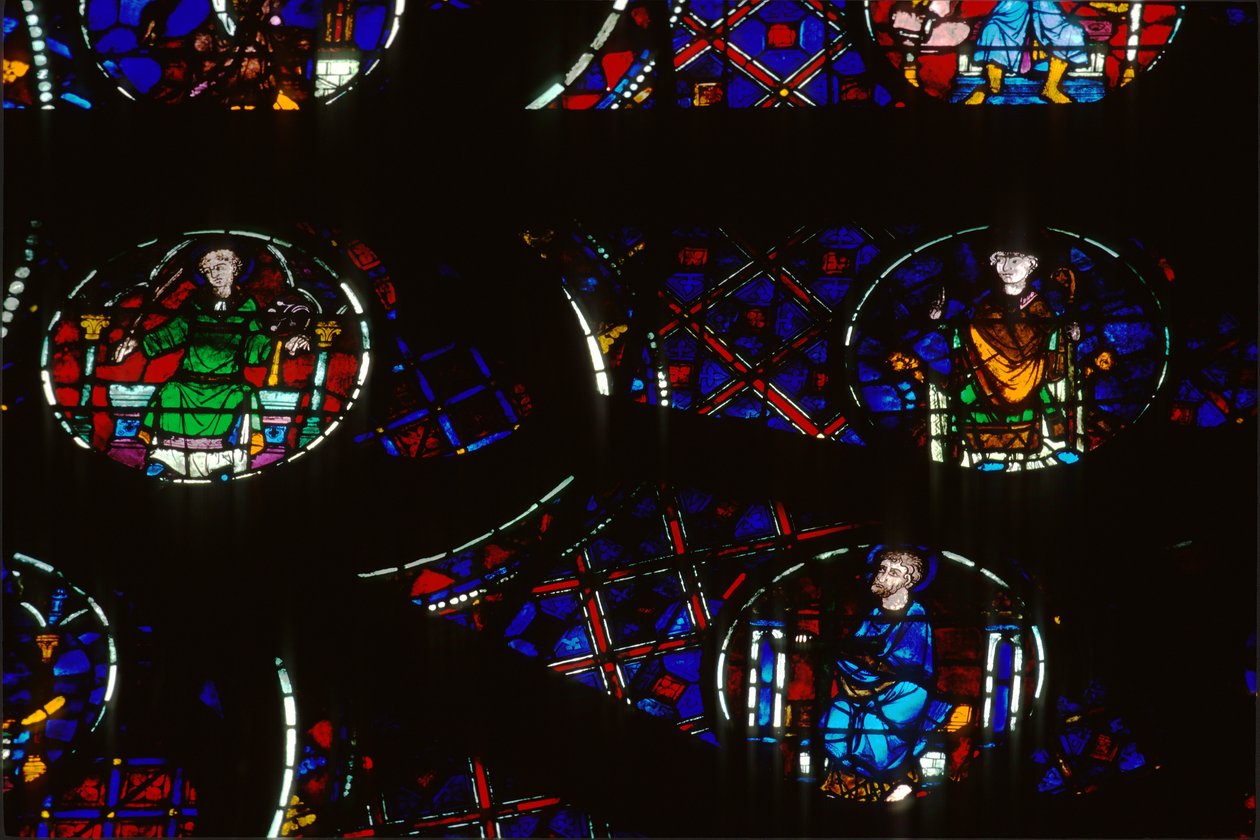 Sørrosevindu (farget glass) av Eugene Emmanuel Viollet le Duc