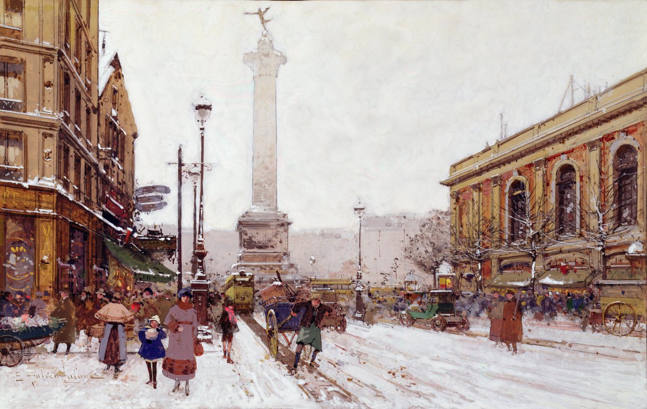 Bastilles plass av Eugene Galien Laloue