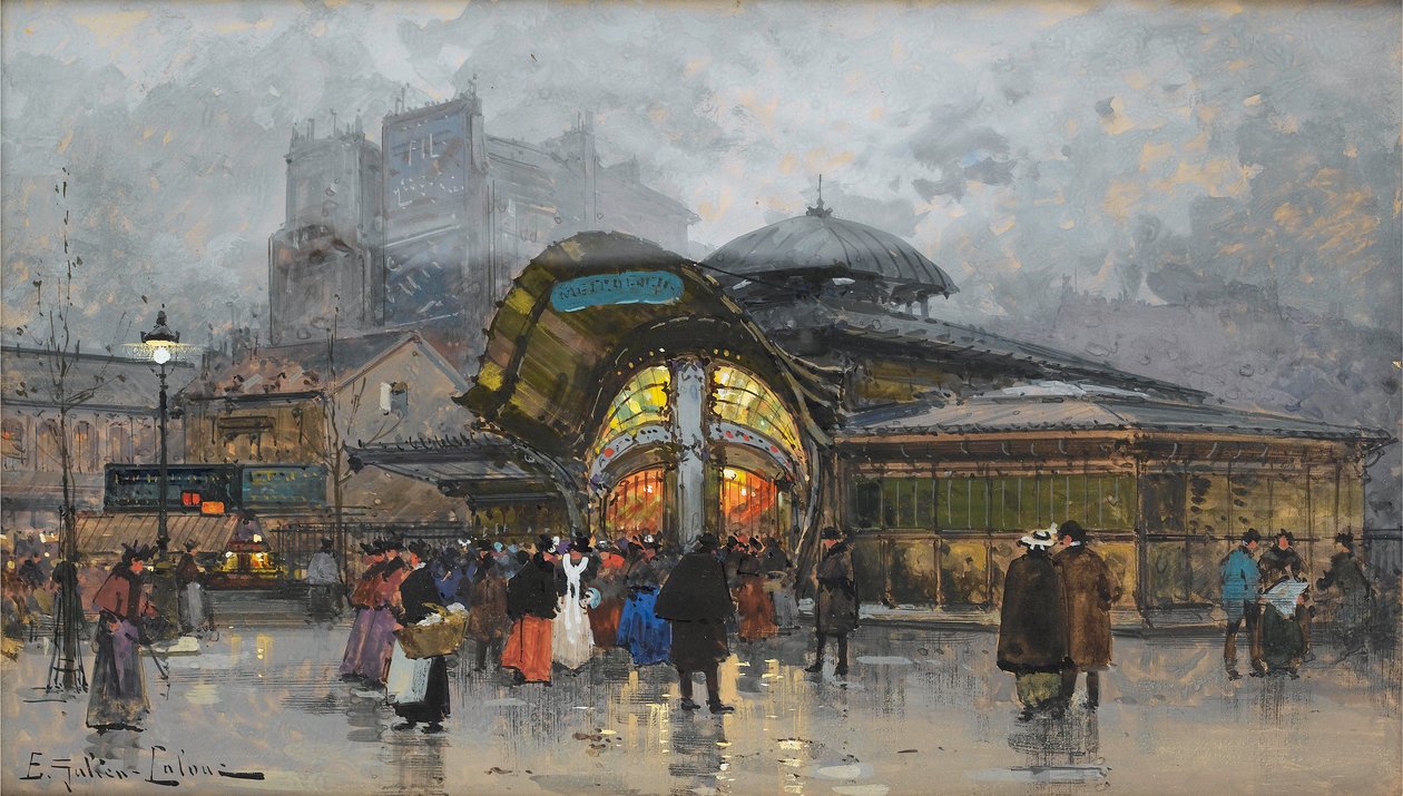 Paris, T -banestasjon Bastille av Eugene Galien Laloue