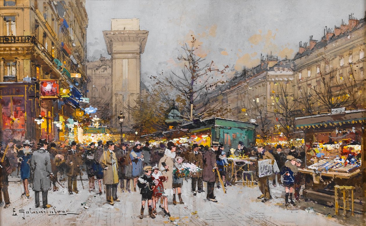 Porte Saint-Denis av Eugene Galien Laloue