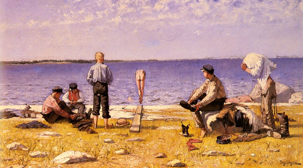 Gutter på stranden av Eugène Jansson