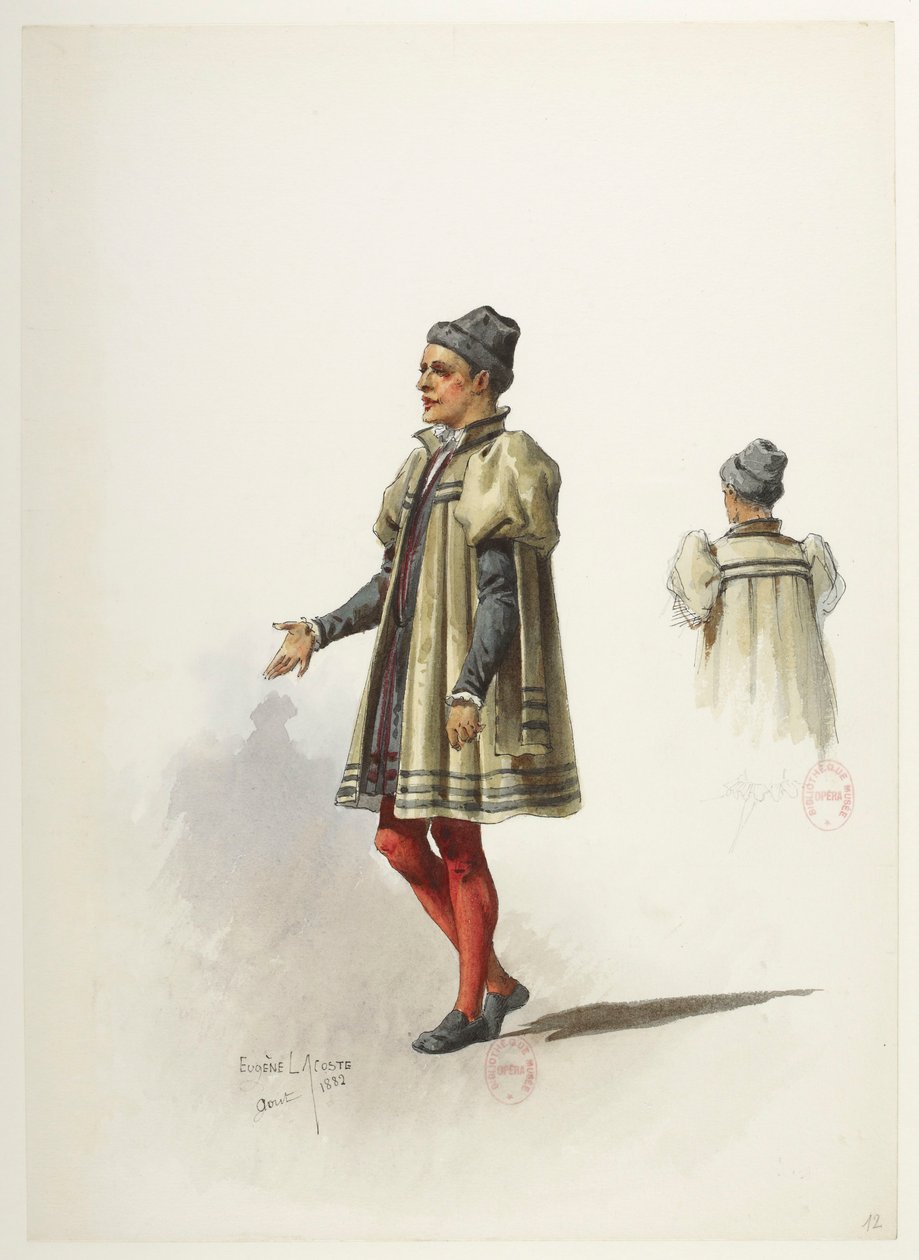 Saint -Saëns - Henry VIII - Kostymemodeller - Lacoste - 12. Kostyme av Eugene Lacoste