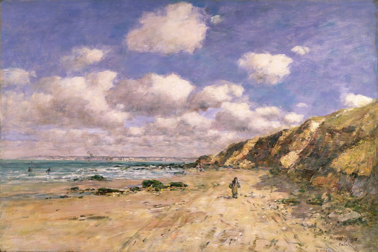 En strand nær Trouville, 1895 av Eugene Louis Boudin