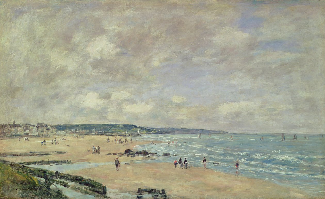 Stranden ved Trouville, 1893 av Eugene Louis Boudin