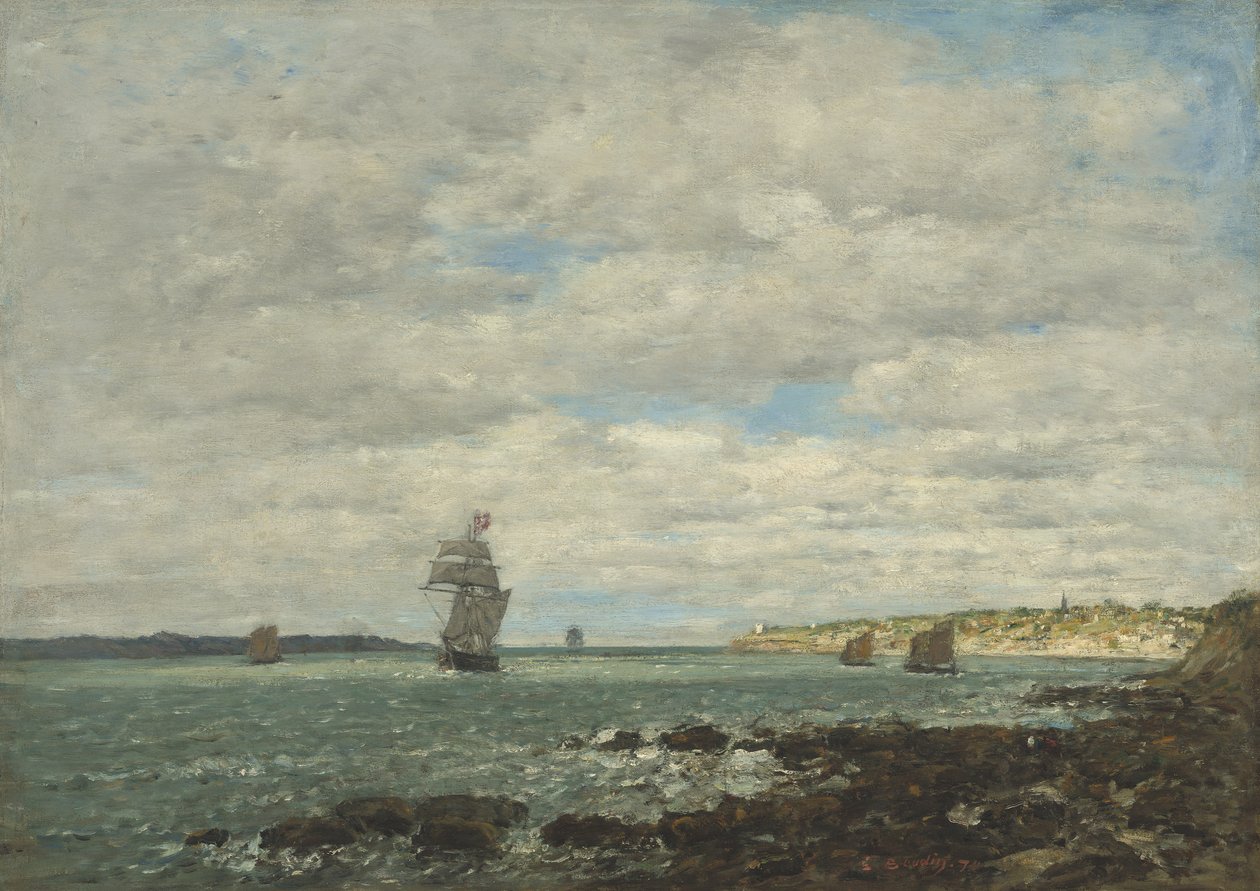 Kysten av Bretagne, 1870 av Eugene Louis Boudin