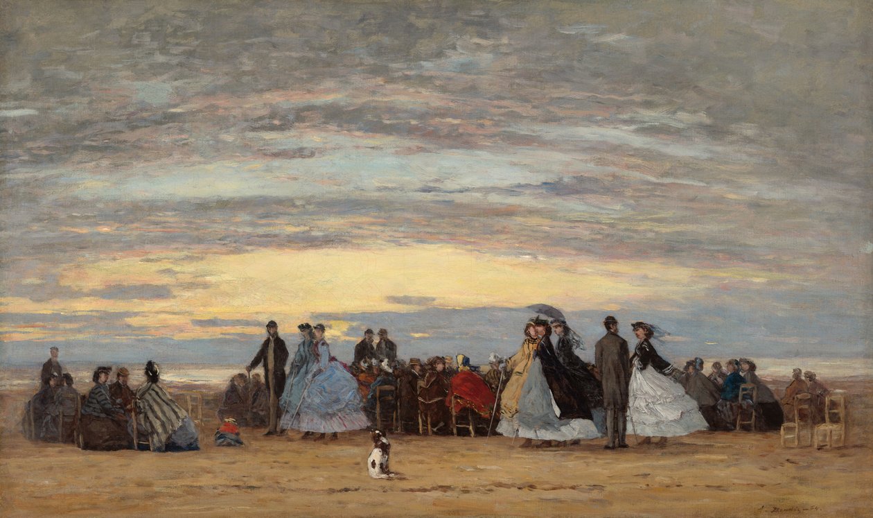 Stranden ved Villerville av Eugene Louis Boudin