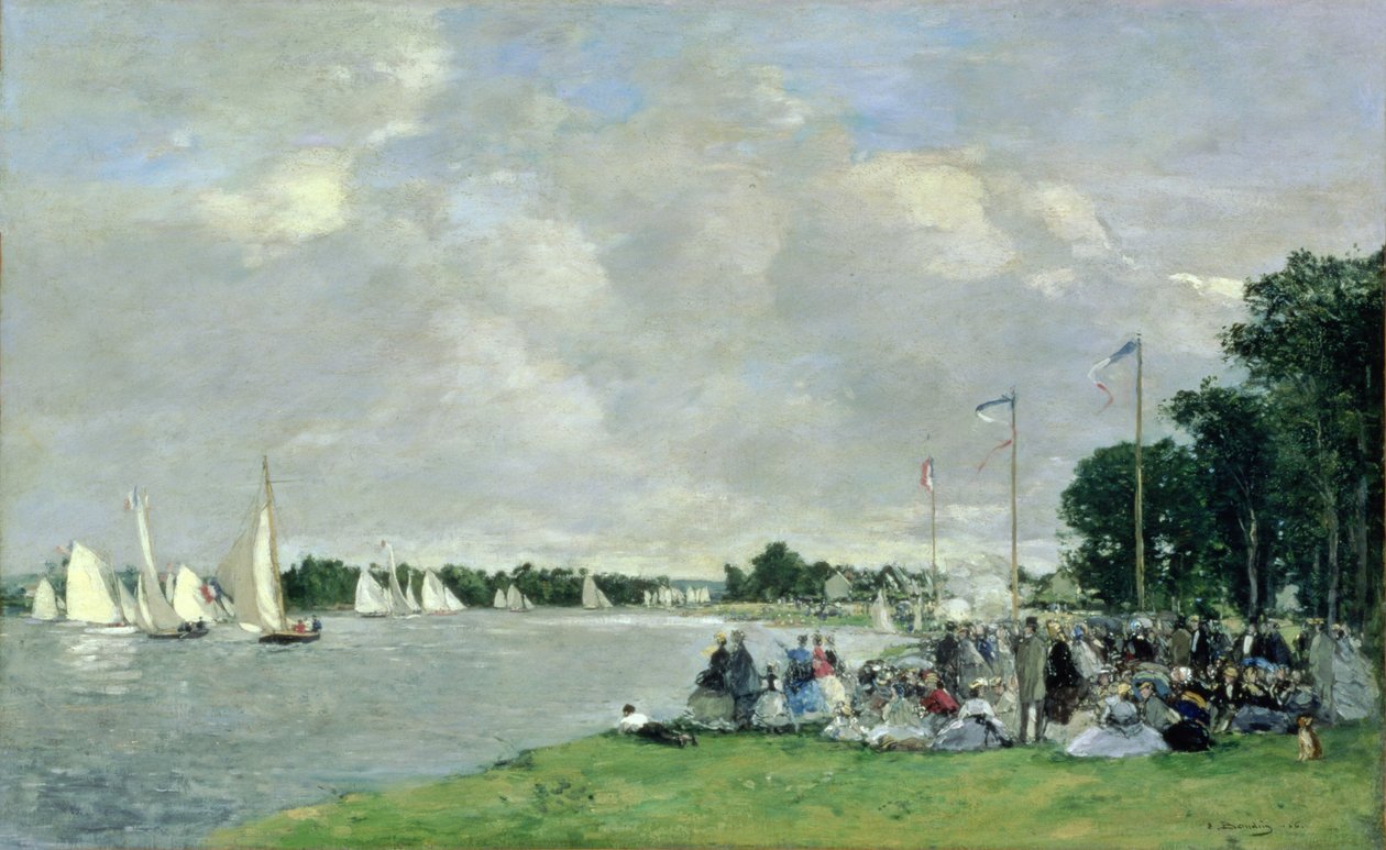 Regatta i Argenteuil, 1866 av Eugene Louis Boudin