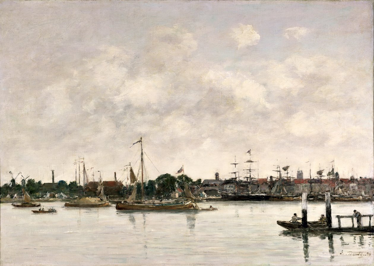 Maas i Dordrecht, 1874 av Eugene Louis Boudin