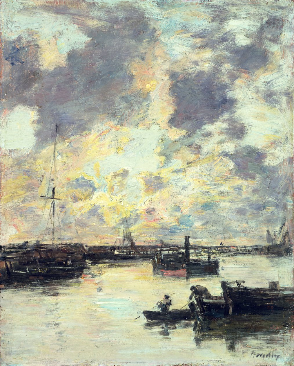 Havnen, ca. 1895 av Eugene Louis Boudin