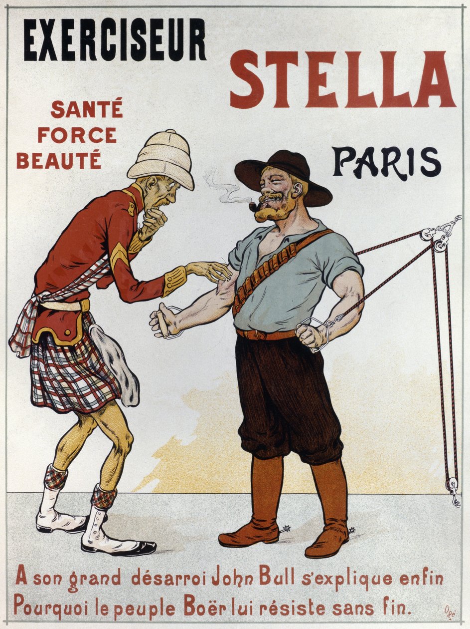 Plakat som reklamerer for treningsmaskinen 'Stella' av Eugene Oge