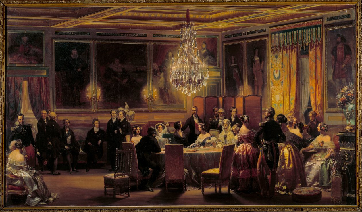 Mottakelse til ære for dronning Victoria og prins Albert på Chateau d
