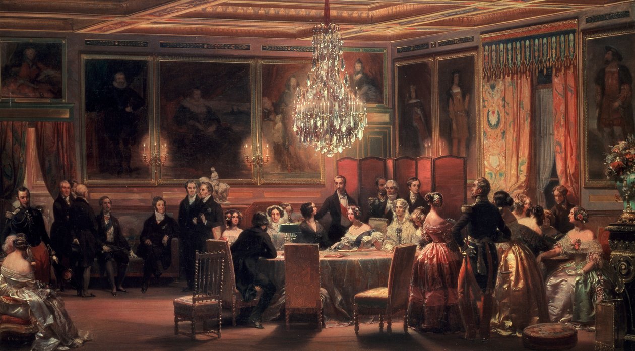 Mottakelse til ære for dronning Victoria på Chateau d