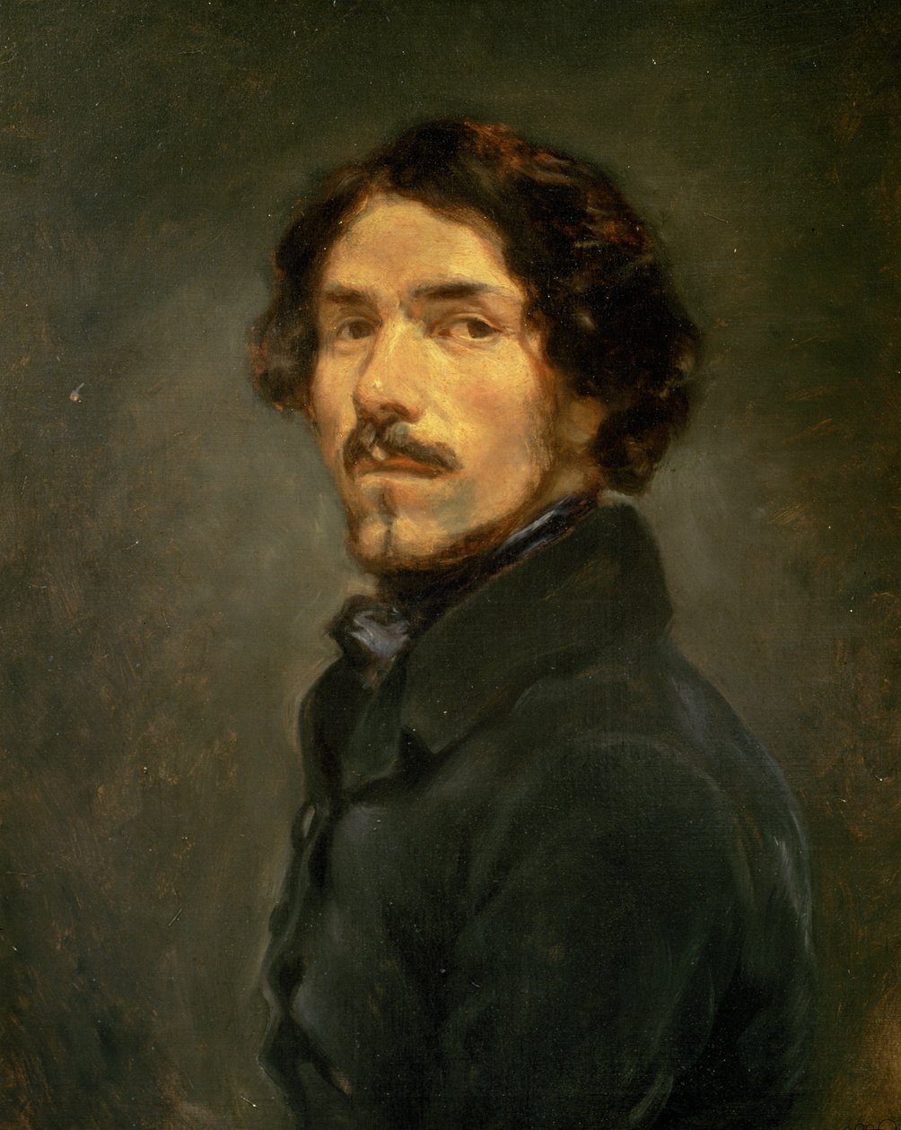 Selvportrett … (maleri på lerret) av Eugene (1798-1863) (attr. to) Delacroix