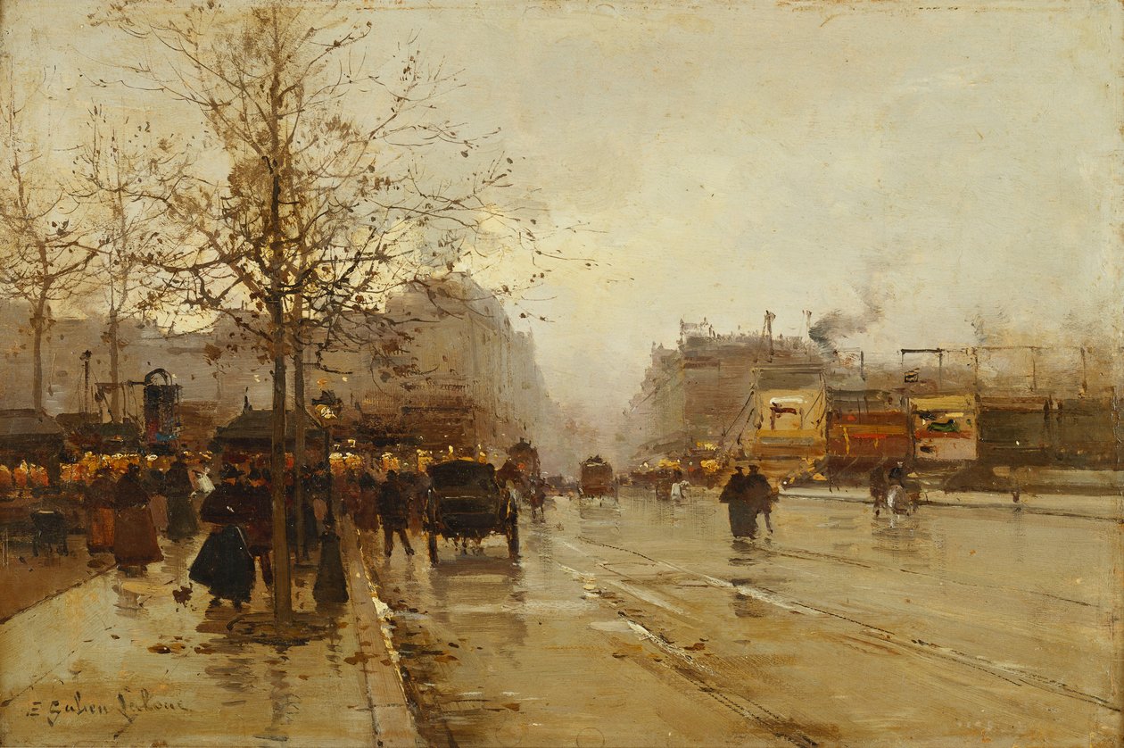 Boulevardene, Paris av Eugene Galien Laloue