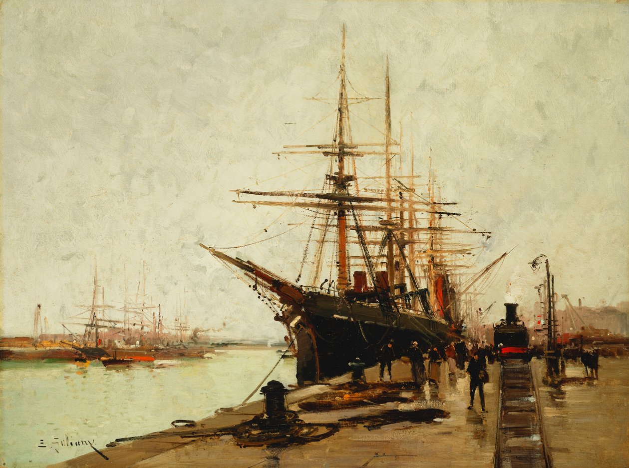 En havn av Eugene Galien Laloue