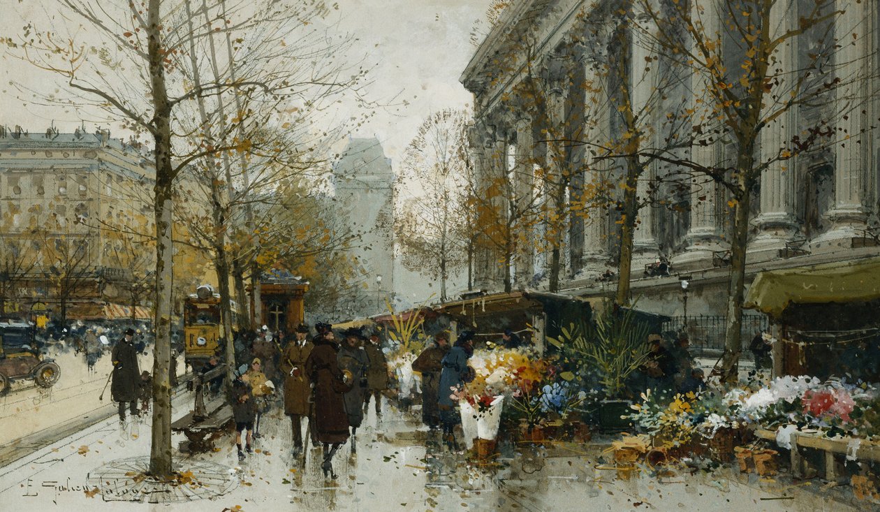 Madeleine, Paris av Eugene Galien Laloue