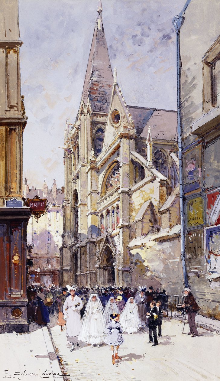 Kommunikanter i Paris av Eugene Galien Laloue