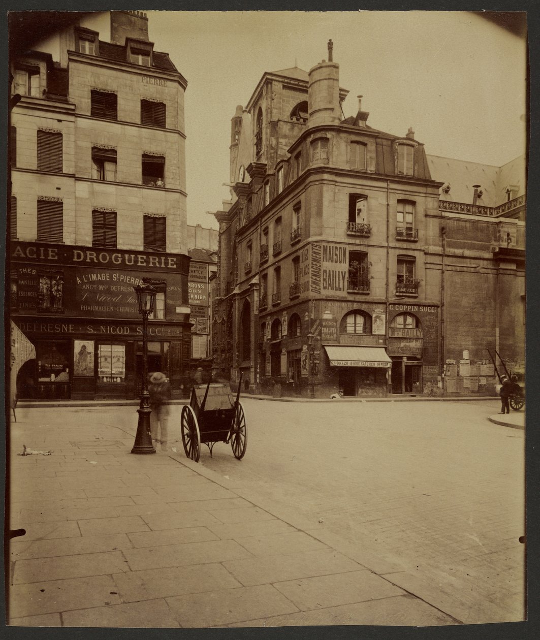 Hjørnet av Rue Saint-Martin og Rue de la Verrerie av Eugène Atget
