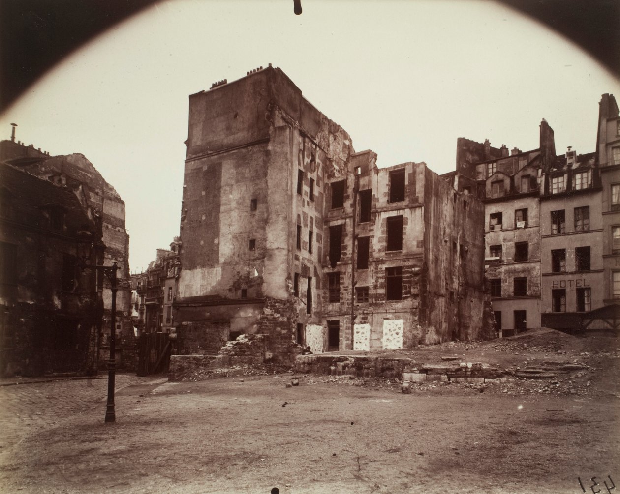 Hjørne, rue du Cimetière Saint-Benoît av Eugène Atget