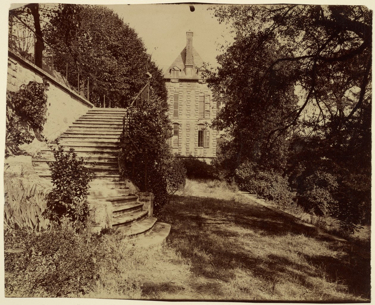 Courbevoie, gammelt slott kalt Belle Gabrielle av Eugène Atget