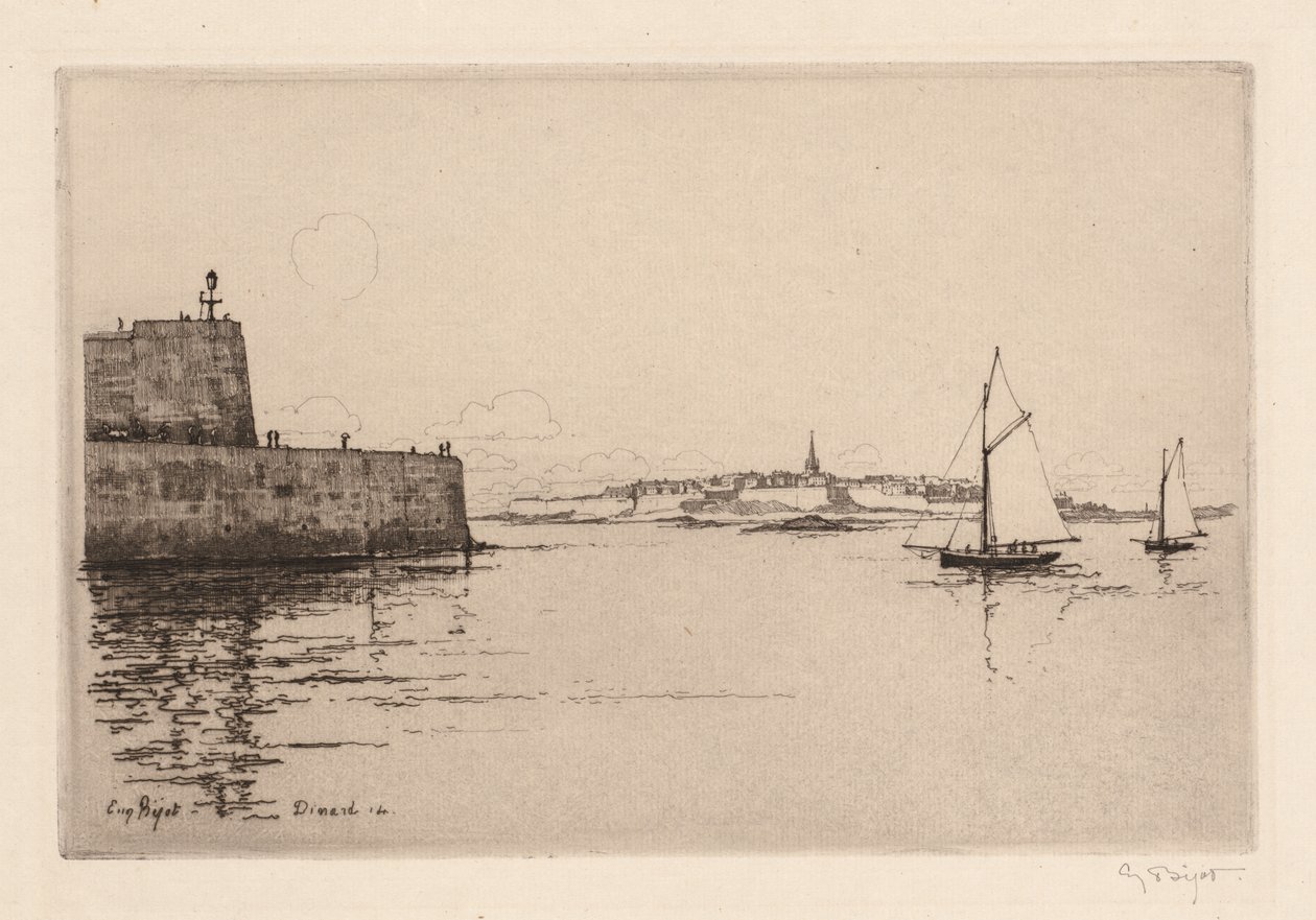 Saint-Malo Vue de Dinard (Saint-Malo vu de Dinard) av Eugene Bejot