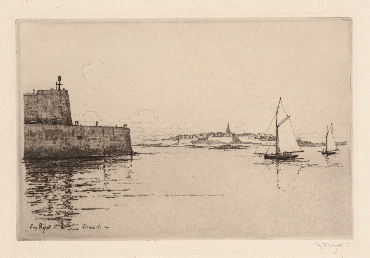 Saint-Malo Vue de Dinard (Saint-Malo vu de Dinard) av Eugene Bejot