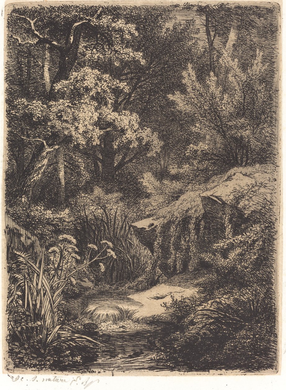 Le petit ruisseau The Little Brook, utgitt 1849. av Eugene Bléry