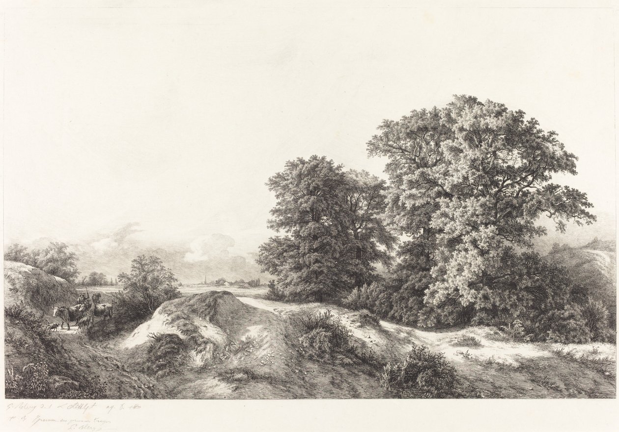 Oaks i Vaux de Cernay, 1840. av Eugene Bléry