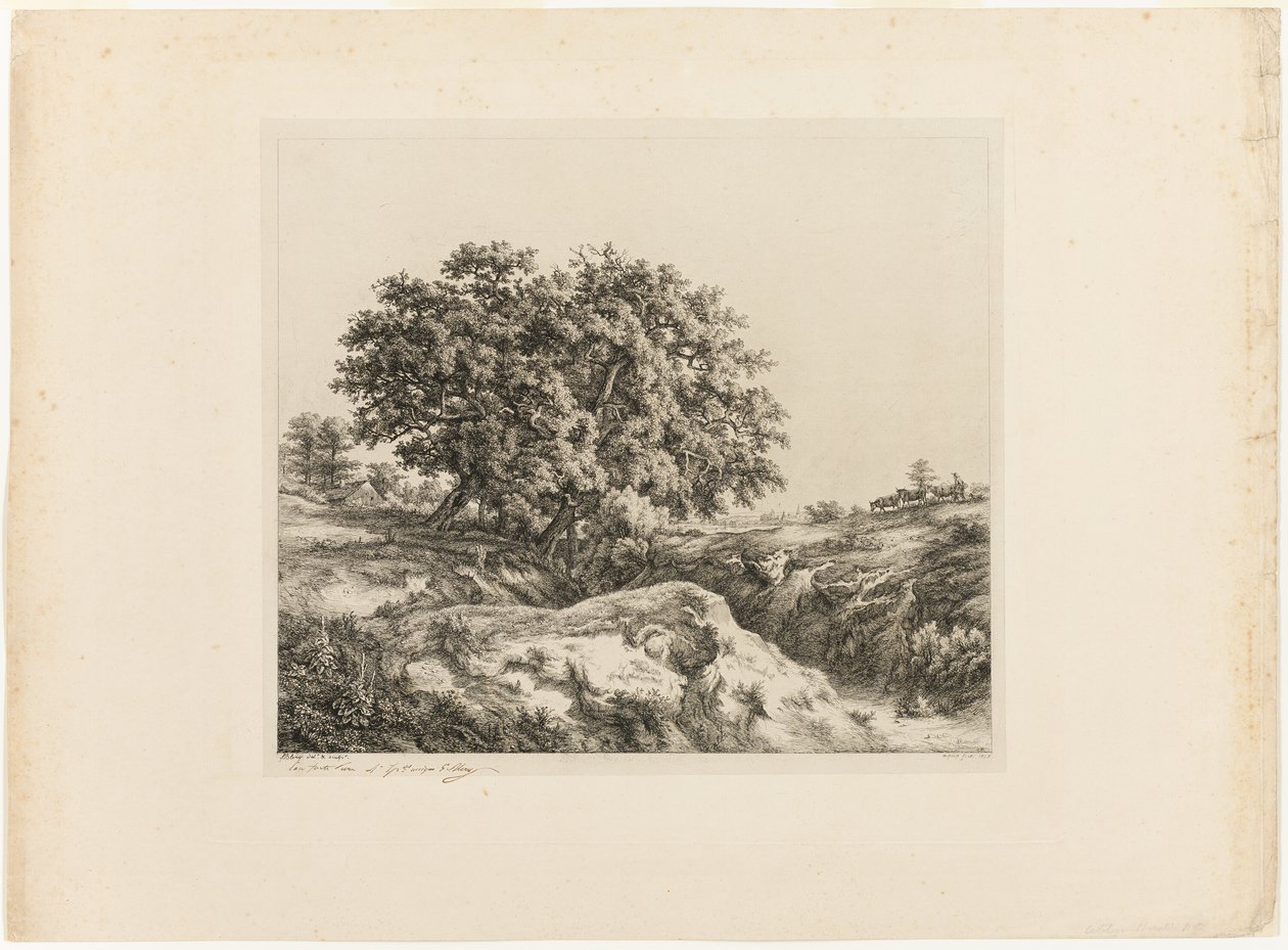 Buketten med trær, eller Lindens (Sarthe-souvenir) av Eugene Bléry