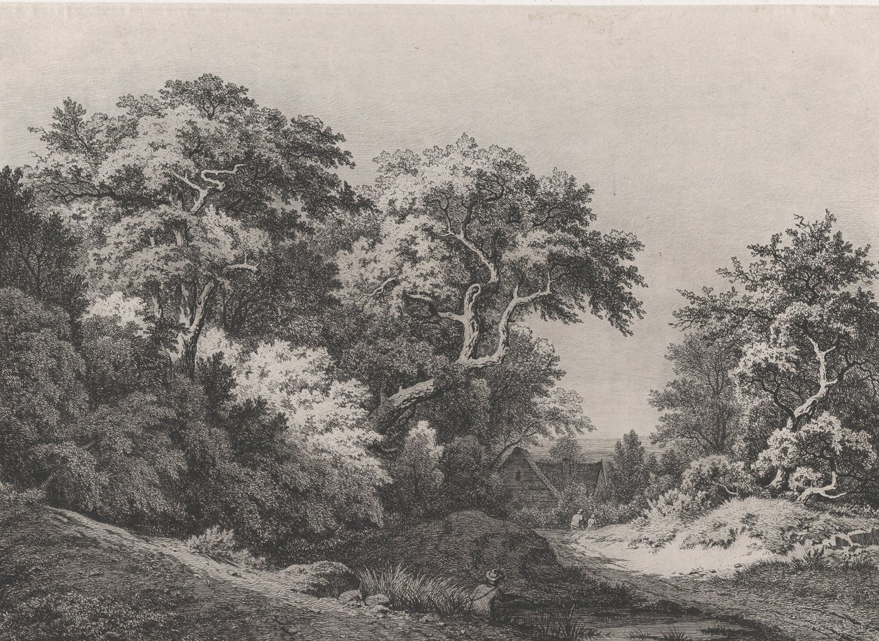 The Edge of the Woods, nær Rambouillet, 1860. av Eugene Bléry