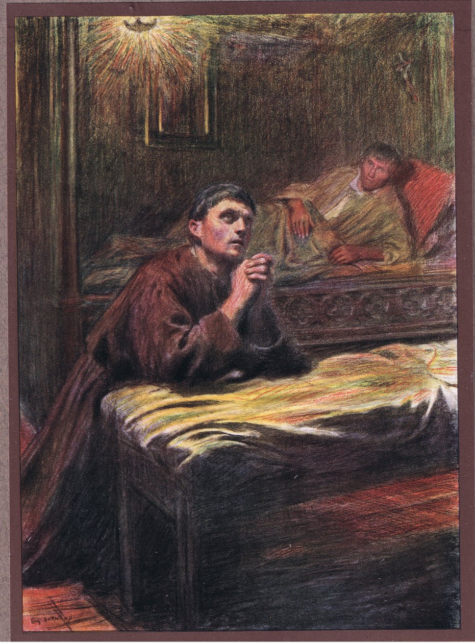 Konvertering av broder Bernard av Quintavalle, 1919 av Eugene Burnand