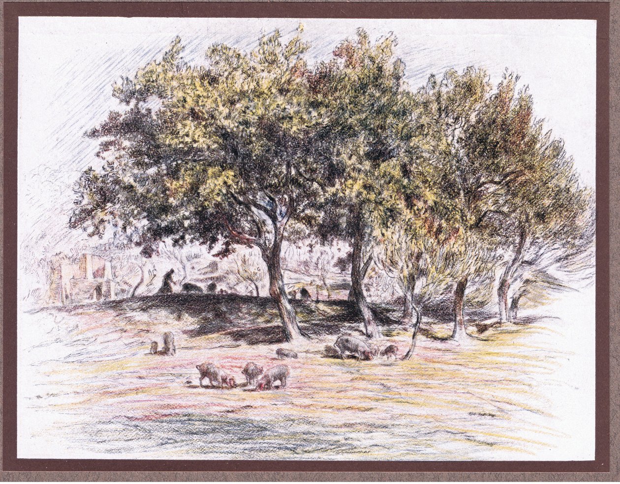 Juniper kutter foten av en gris for å gi den til en syk mann, 1919 av Eugene Burnand