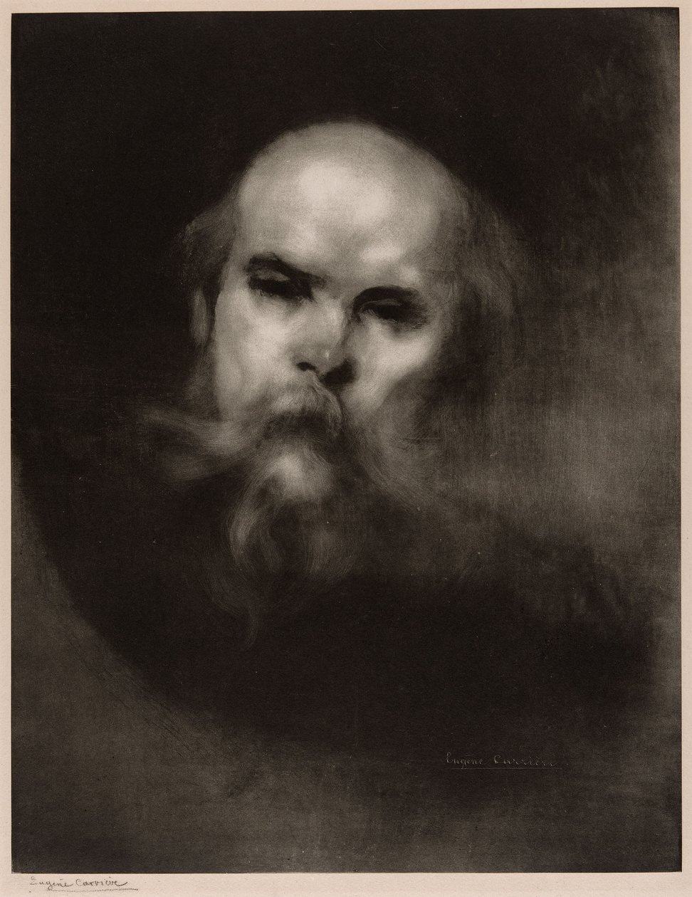 Portrett av Paul Verlaine av Eugène Carrière