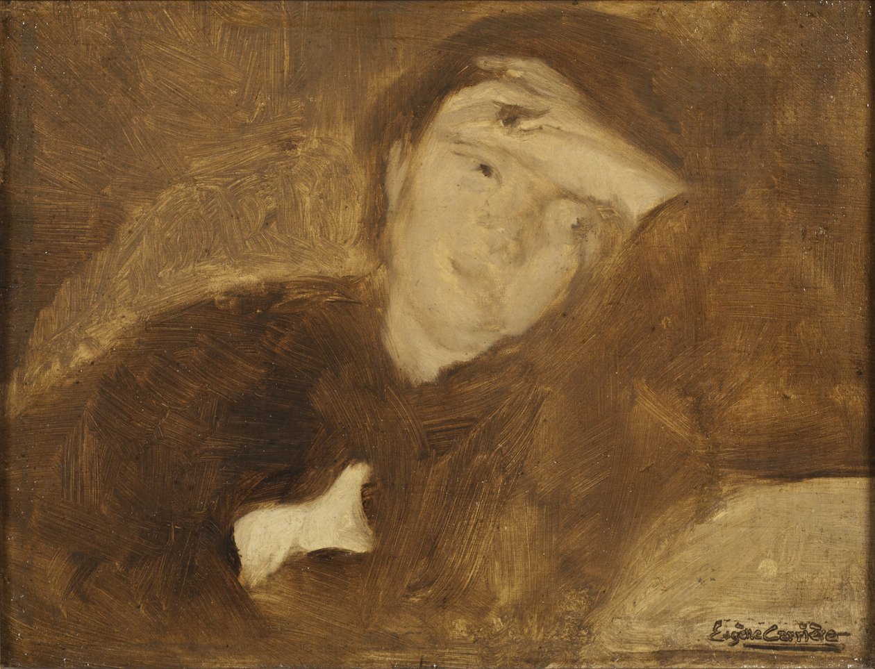 Portrett av en dame. Studie av Eugène Carrière