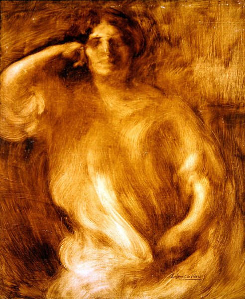 Portrett av kunstnerens mor, Madame Carriere (olje på lerret) av Eugène Carrière