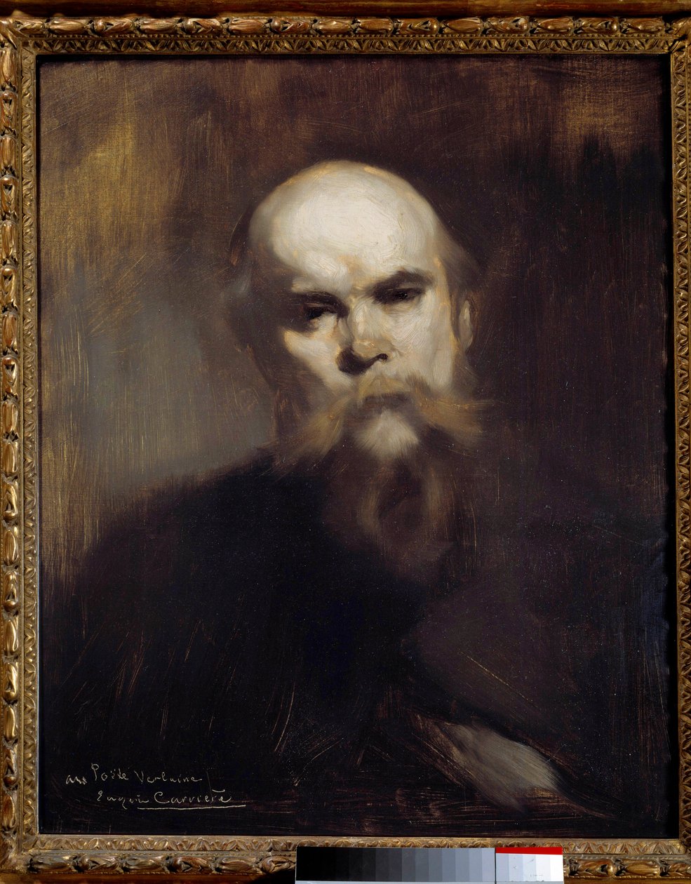 Portrett av den franske poeten Paul Verlaine (1844-1896) Maleri av Eugene Carriere (1849-1906) 1891 Søn. 0,61 x 0,51 m. Paris, Musee d