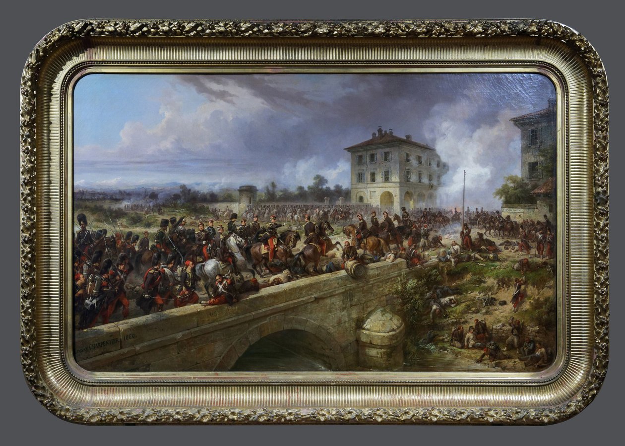 Den keiserlige garde ved Pont de Magenta, 4. juni 1859 av Eugene Charpentier