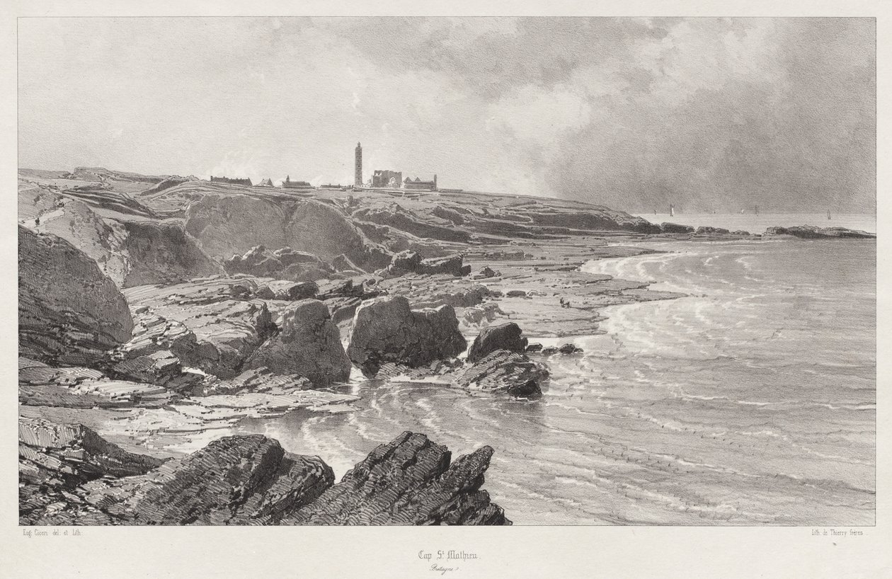 Cap St. Mathieu, 1846. av Eugene Ciceri