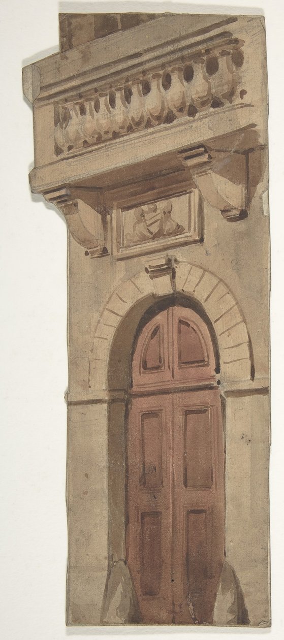 Design for et scenesett på Opéra, Paris, 1830-90. av Eugene Ciceri