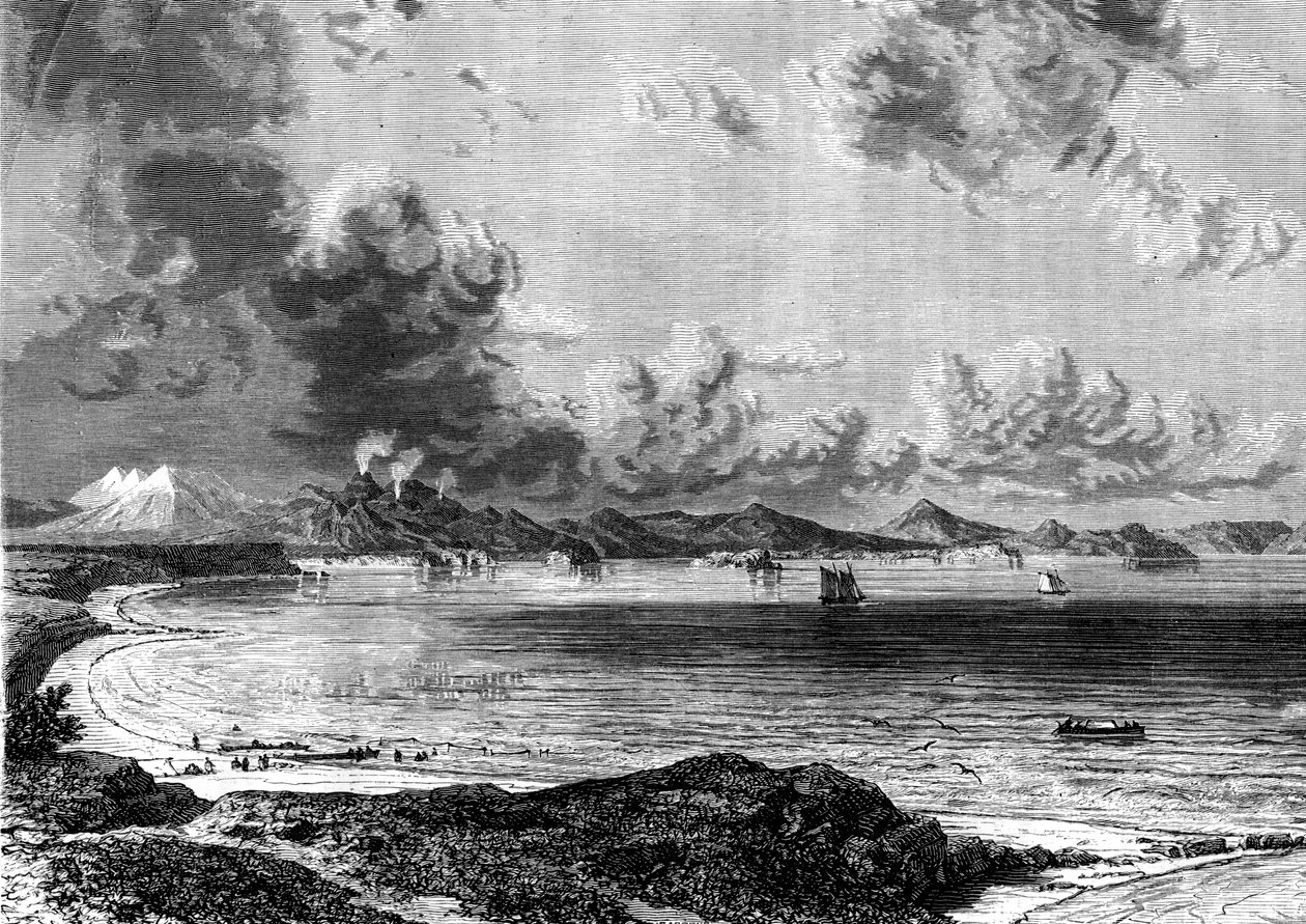 Lake Taupo, North Island, New Zealand, 1886. av Eugene Ciceri