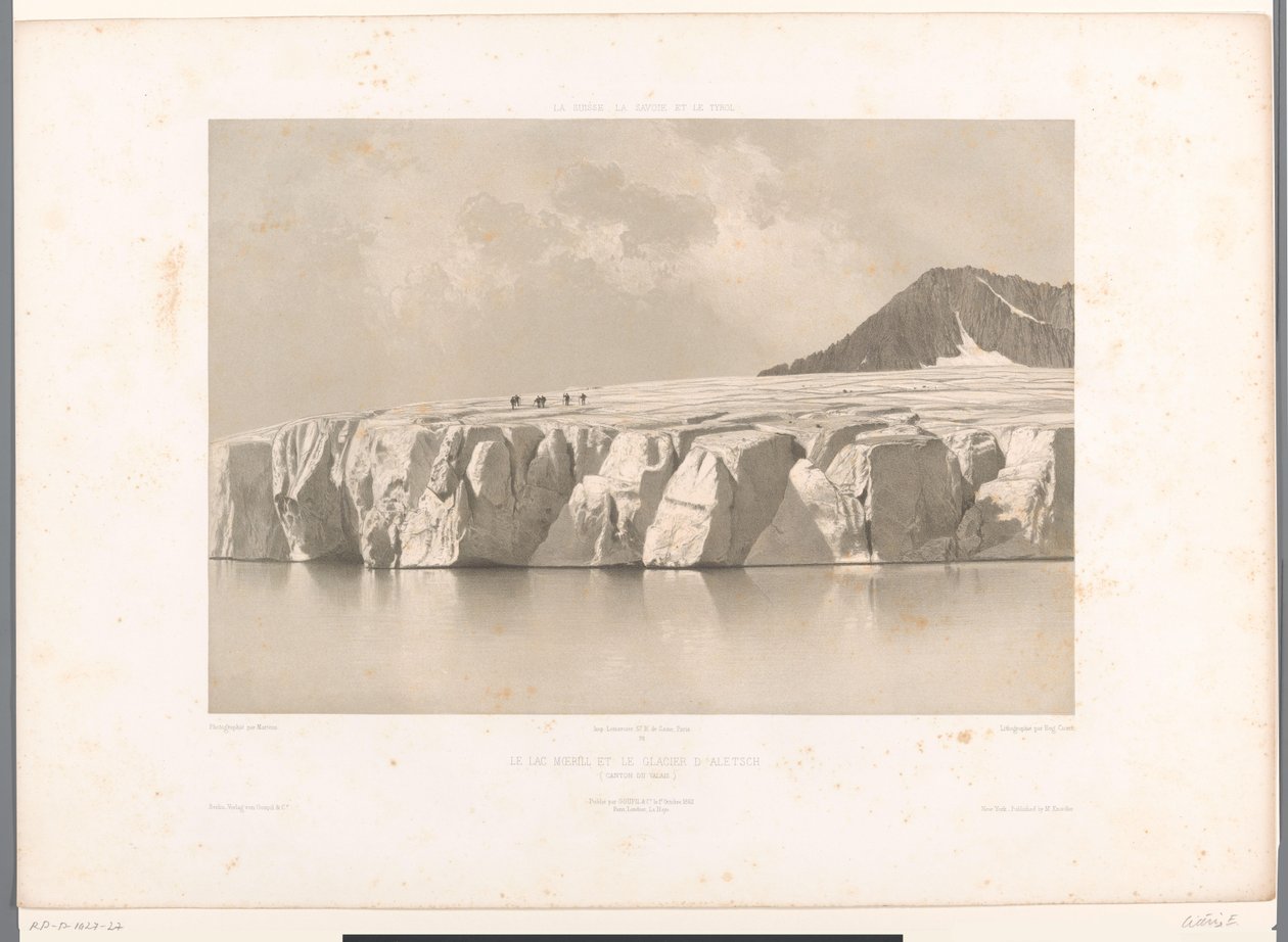 Utsikt over Märjelensee og Aletschbreen Le Lac Merill et le Glacier d